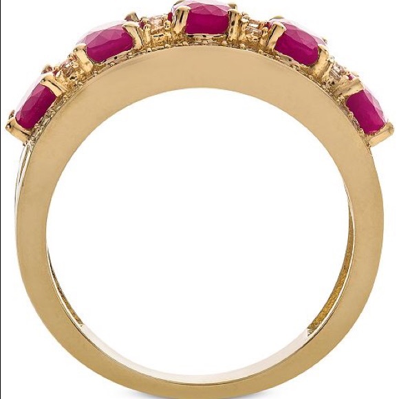Ruby (2-7/8 ct.) & Diamond (1/3 ct.) in 14k Gold - Picture 2 of 10